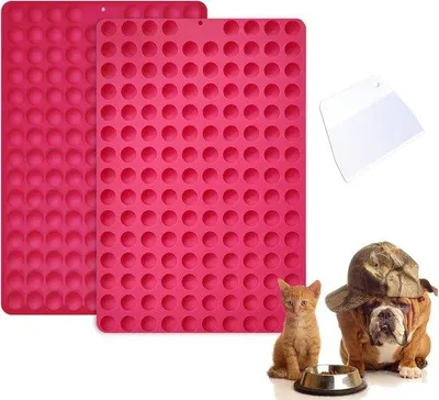 Produktbild von Ibenzoa® Silikon-Backmatten 2er-Set, lebensmittelecht rechteckig – antihaft & backofenfest bis 230°C, ideal für Hundekekse und Süßes