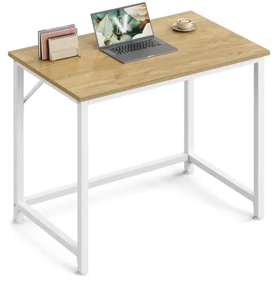 Produktbild von VASAGLE Tisch, Computertisch, Bürotisch, 80 x 50 x 76 cm, für Arbeitszimmer, Schlafzimmer, Wohnzimmer, natureichenfarben-perlweiß LWD038W70V1 – Natureichenfarben + Perlweiß, Größe 80 x 50 cm
