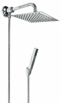 Produktbild von Duschset mit Umsteller Brausearm 30 cm Messing verchromt