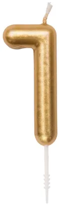 Produktbild von Zahlenkerze Zahl 1 Gold 5,5 x 4,3 cm