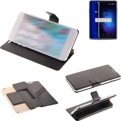 Produktbild von K-S-Trade Schutzhülle kompatibel mit Blackview P6000 Schutzhülle Flip Cover Klapphülle Wallet Case Slim Handyhülle bookstyle schwarz