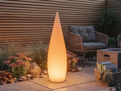 Produktbild von Trio - Stehlampe PALMAS - Weiß - 37x37x120 cm