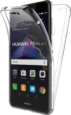 Produktbild von Huawei P8 Lite 2017 Full Cover Silikon 5,2" TPU 360° Transparent Schutzhülle