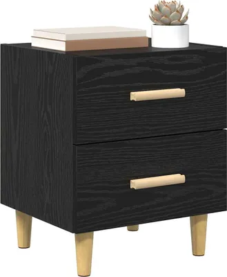 Immagine prodotto di vidaXL Comodino look rovere nero 40 x 35 x 47,5 cm