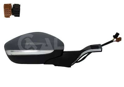 Produktbild von ALKAR 6130296 Außenspiegel Seitenspiegel Rechts passend für PEUGEOT 208 I Schrägheck (CA, CC) Beheizt Konvex Grundiert Elektrisch