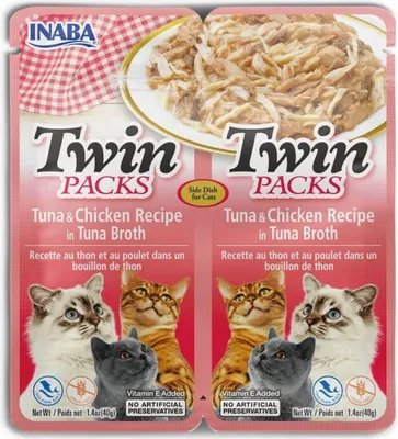Obrázek produktu pro Churu Cat Twin Packs Tuna&Chicken in Broth 80g