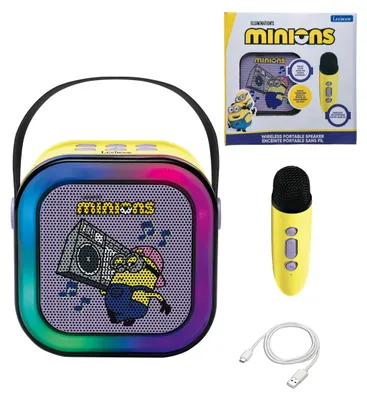 Immagine prodotto di Altoparlante karaoke portatile Minions con un microfono wireless