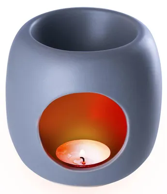 Immagine prodotto di Aromalamp | 100 ml | 15x15x10 cm | Grigio | Portacandela in Vetroceramica