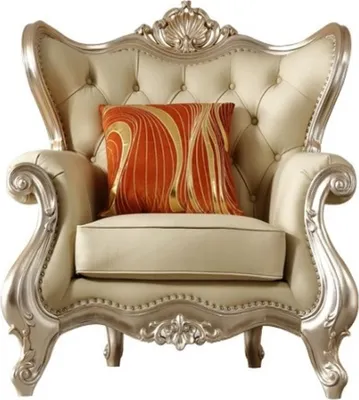 Produktbild von Beiger Chesterfield Sessel Klassische Wohnzimmer Kunstleder Möbel