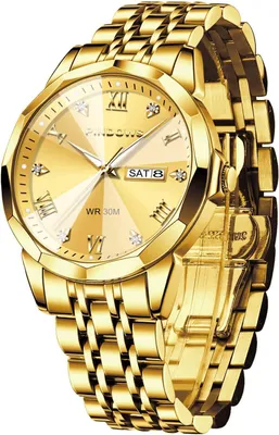 Productafbeelding van Herenhorloge, quartz chronograaf met datum, groot wijzerplaat, waterdige zakhorloge, roestvrijstalen band, lichtgevende wijzers, diamantaccenten
