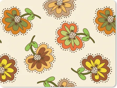 Produktbild von MuchoWow® Mauspad Mousepad Design - Blumen - Retro - Vintage 40x30 cm - Mousepads - Maus Mat - Pad - Mausunterlage - Anti Rutsch