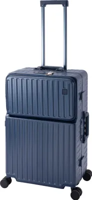 Produktbild von Travelhouse Roma | Trolley mit 4 Rollen mit USB & Getränkehalter 65cm | 65x40x25 cm 4.8 kg | Blau