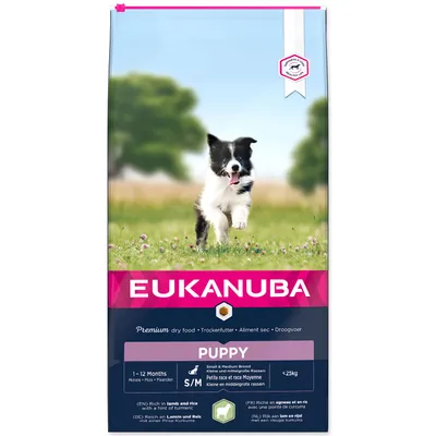 Zdjęcie produktu dla Eukanuba 168777, Szczenięta, Średnie (11 - 25 kg), XS (<4 kg), Jagnięcina, Ryż, 12 kg