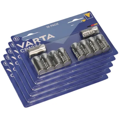 Produktbild von 50x CR123A Varta Batterie Lithium 3V Photo Blister
