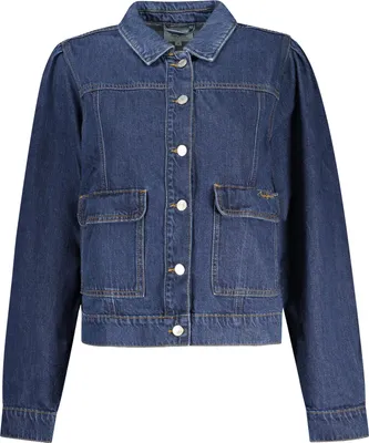 Produktbild von Damen Jeansjacke Blau - Nachhaltig mit Stickerei und Taschen