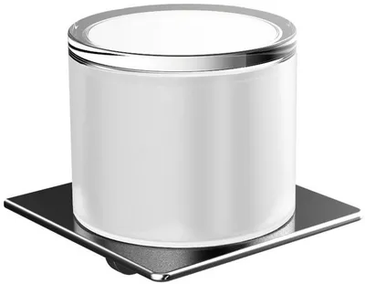 Zdjęcie produktu dla dozownik mydła w płynie emco art, kubek ze szkła kryształowego, pojemność ok. 155 ml, chrom, 162100102