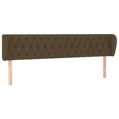 Produktbild von Kopfteil mit Ohren Dunkelbraun 183x23x78/88 cm Stoff
