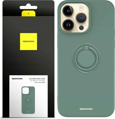 Productafbeelding van Siliconen ring voor iPhone 14 Pro Max, donkergroen