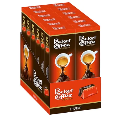 Produktbild von Pocket Coffee aus Vollmilch und Halbbitterschokolade 62g 12er Pack