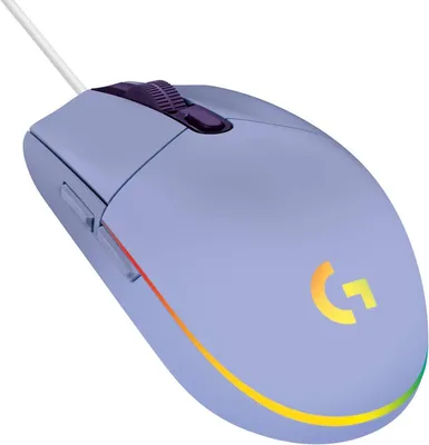 Produktbild von Logitech G G203 LIGHTSYNC, rechts, USB Typ-A, 8000 DPI, 1 ms, Lila