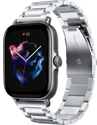 Produktbild von Strap-it Amazfit GTS 3 Titanarmband (Silber)