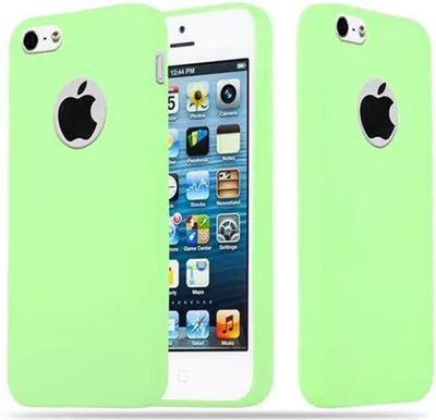 Immagine prodotto di Custodia Cadorabo per Apple iPhone 5 / 5S / SE 2016 custodia protettiva in verde custodia per telefono cellulare TPU custodia in silicone cover