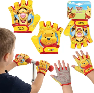 Produktbild von DISNEY Winnie the Pooh Fahrradhandschuhe für Jungen, Kinder-Fahrradhandschuhe für Fahrrad und Roller, mit Klettverschluss
