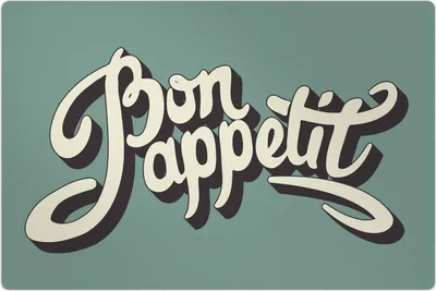 Produktbild von Küchenmatte 60x90 cm Vinylmatte Bodenmatte Dekoration - Bon appetit Inschrift