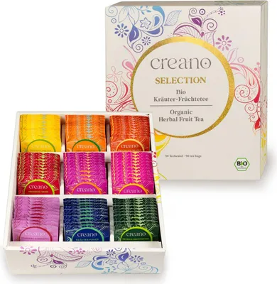 Produktbild von Früchte- Kräutertee 90er Geschenkset „ORGANIC HERBAL TEA“ - 90 -Teebeutel in 9 unterschiedlichen Sorten - 180g  *¹