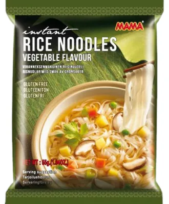 Produktbild von Mama Instantreisnudeln Gemüse - Glutenfreie Instantreisnudeln Orientalischer Art - Authentisch Thailändisch Kochen - 24 X 55 G