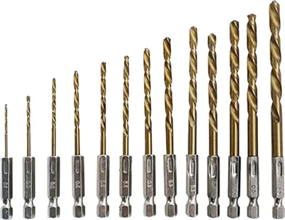 Produktbild von 13pcs/Set Hochgeschwindigkeits -Stahl sechseckiger Drehbohrer -Schraubendreher -Bits Elektrische Werkzeuge