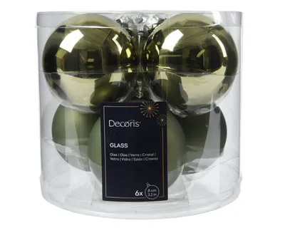 Produktbild von Weihnachtskugeln Glas 8cm 6 Stück - Rosmarin