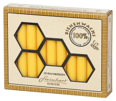 Produktbild von Baumkerzen 100% Bienenwachs 95 x Ø 13 mm, 20 Stück
