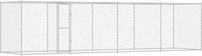 Image de vidaXL Cage pour chiens Argent 800 x 200 x 200 cm Acier galvanisé