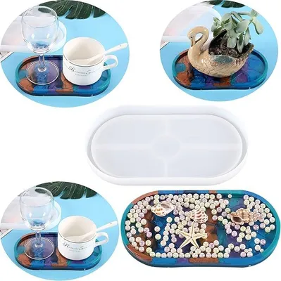 Produktbild von 2 Stück Silikonformen Gießform Resin Epoxidharz Epoxidgussform Form Tischdekoration, Untersetzer für DIY