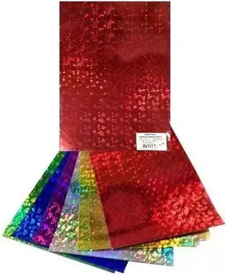 Image de Carton couleur holographique 25x35cm 8 feuilles