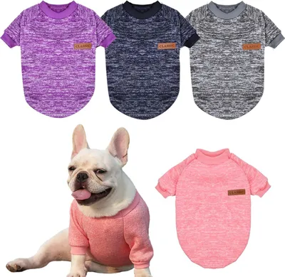 Produktbild von Haustier Hundepullover 4PCS Winterhundepullover Klassischer Strickpullover für Kleine Mittelgroße Hunde, Warm und Leicht mit Einer Weichen Textur, Elastizität Leicht zu Tragen(XS) (M)