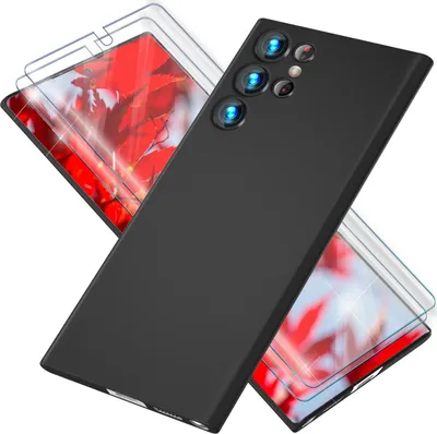 Produktbild von Handy Hülle 0,3mm Dünn für Samsung Galaxy S23 Ultra, 2x Displayschutz Schwarz