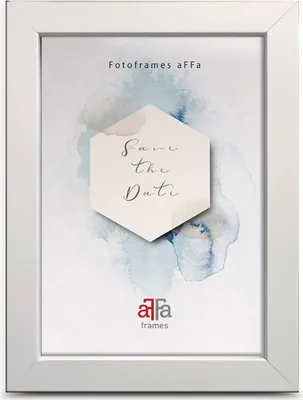 Produktbild von aFFa frames, Hekla, Bilderrahmen aus MDF, Fotorahmen, Wechselrahmen, Rechteckig, mit Acrylglasfront, Weiß, 9x13 cm
