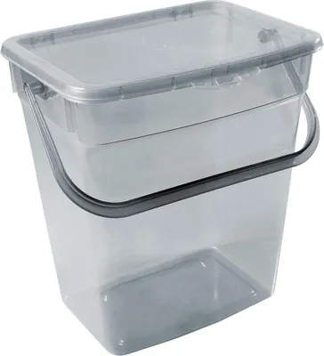 Zdjęcie produktu dla plast team 50600804 Waschmittelbox 10 Liter grau-transparent