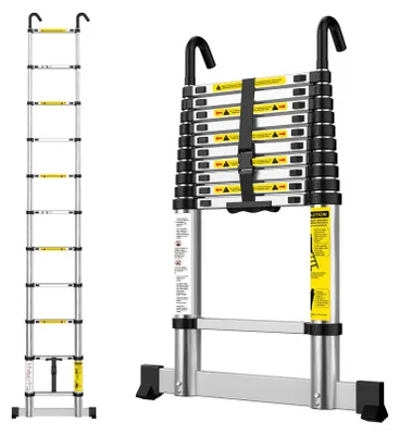 Imagen del producto de Escalera telescópica de aluminio de 3,2 metros - Escalera multifuncional
