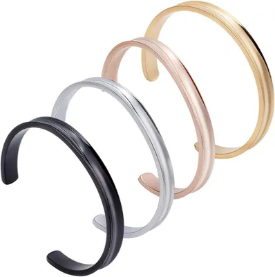 Immagine prodotto di Set di 4 braccialetti a manicotto in acciaio inossidabile per la creazione di gioielli