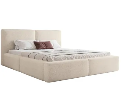 Produktbild von KLICKMOEBEL Polsterbett 180x200 cm HEKORA 18 mit Bettkasten, Bouclé Holzrahmen mit Lattenrost