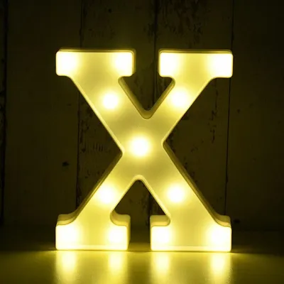 Immagine prodotto di Lettera 3D illuminata a LED, lettera X da 22 cm