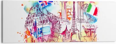 Produktbild von Bild auf Leinwand - Leinwandbild - Reisen Europa Geschichte Schloss - 150x50cm - Wand Bild - Wanddeko - Leinwanddruck - Bilder - Kunstdruck - Leinwand bilder - Wandkunst - CA150x50-3045