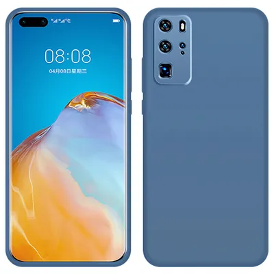 Immagine prodotto di Custodia Huawei P40 Pro, custodia protettiva in silicone liquido resistente agli urti e ai graffi per Huawei P40 Pro blu