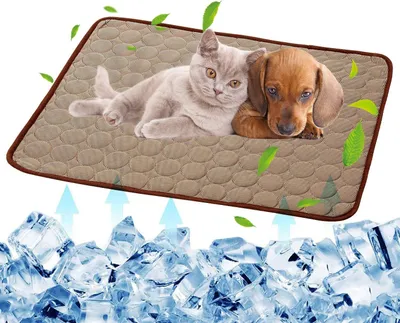 Obrázek produktu pro Samochladicí podložka pro psy, pratelná, chladivá deka pro domácí mazlíčky, ideální pro horké dny, jako podložka na spaní do psí boudy, z ledového hedvábí, prodyšná, neškodná, na pláž a k moři, vhodná pro velké psy, kočky a další zvířata, voděodolná