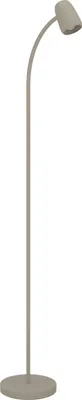 Image de Lampadaire EGLO Carlo, lampe de salon à bras flexible, lampadaire orientable en métal couleur sable, lampe de lecture avec douille E14, H 170 cm
