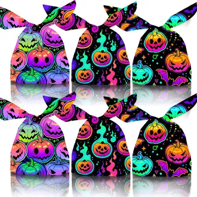 Produktbild von Halloween Geschenktüten, 50 Stück Süßigkeitentüten, Halloween Tütchen