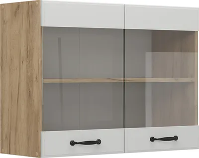 Produktbild von Küchenglasschrank Vicco R-Line Weiß Landhaus 80 cm, Model 53381
